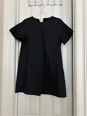 Black Short Sleeve A-Line Dress